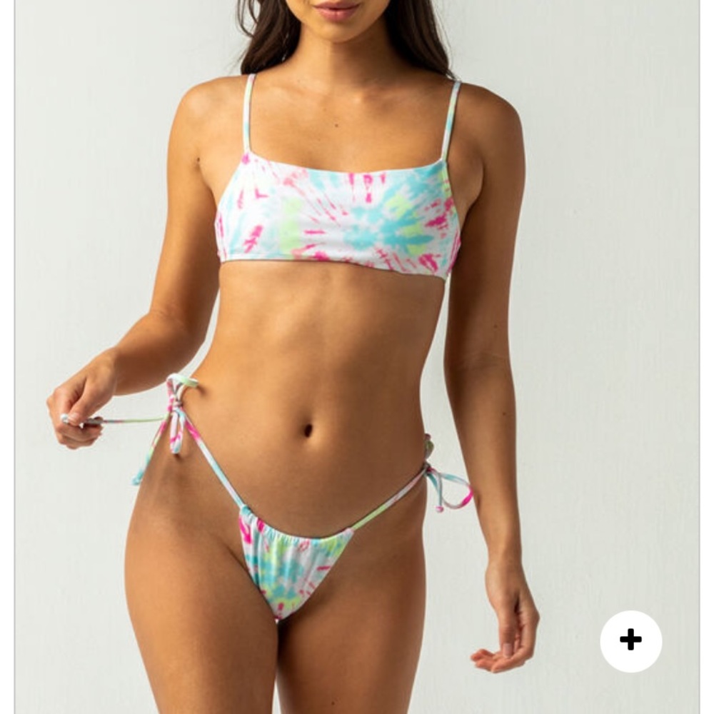 FULL TILT Tie Dye Square Neck Bikini 2pc Sz S